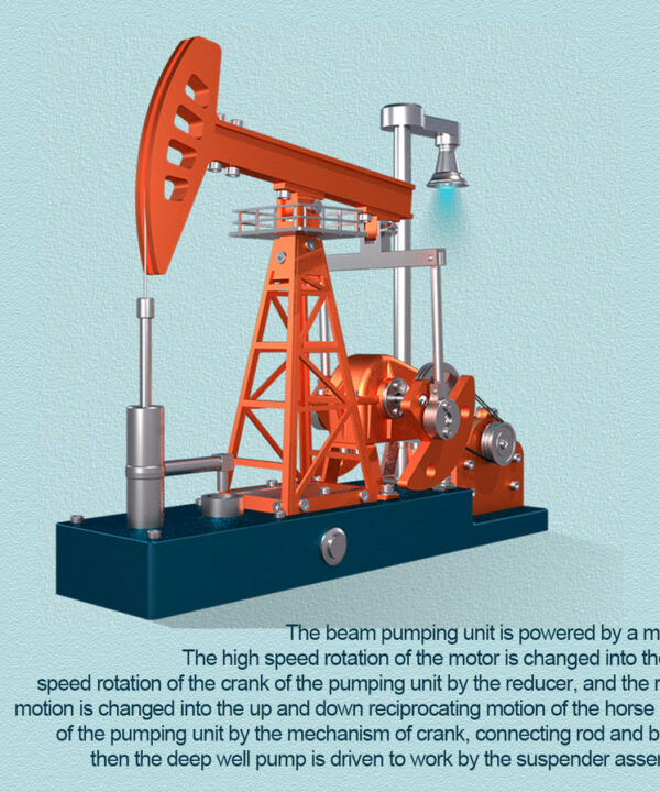 Pompe d'extraction de pétrole complète en kit - Maquette technique motorisée de 219 pièces