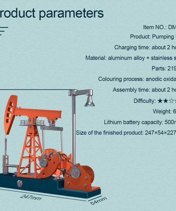 Pompe d'extraction de pétrole complète en kit - Maquette technique motorisée de 219 pièces