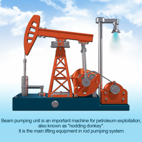 Pompe d'extraction de pétrole complète en kit - Maquette technique motorisée de 219 pièces