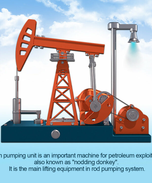 Pompe d'extraction de pétrole complète en kit - Maquette technique motorisée de 219 pièces