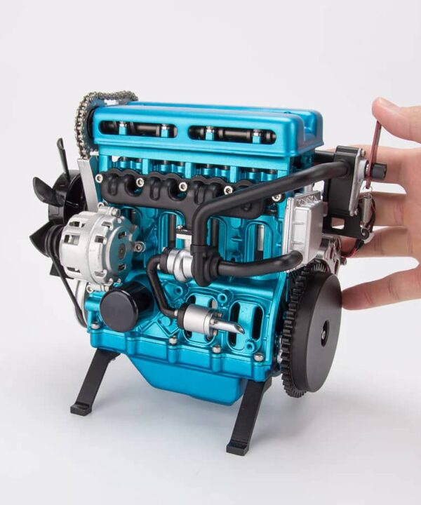 Moteur miniature 4 cylindres L4 Turbocompressé complet en kit - Maquette technique motorisée de 364 pièces